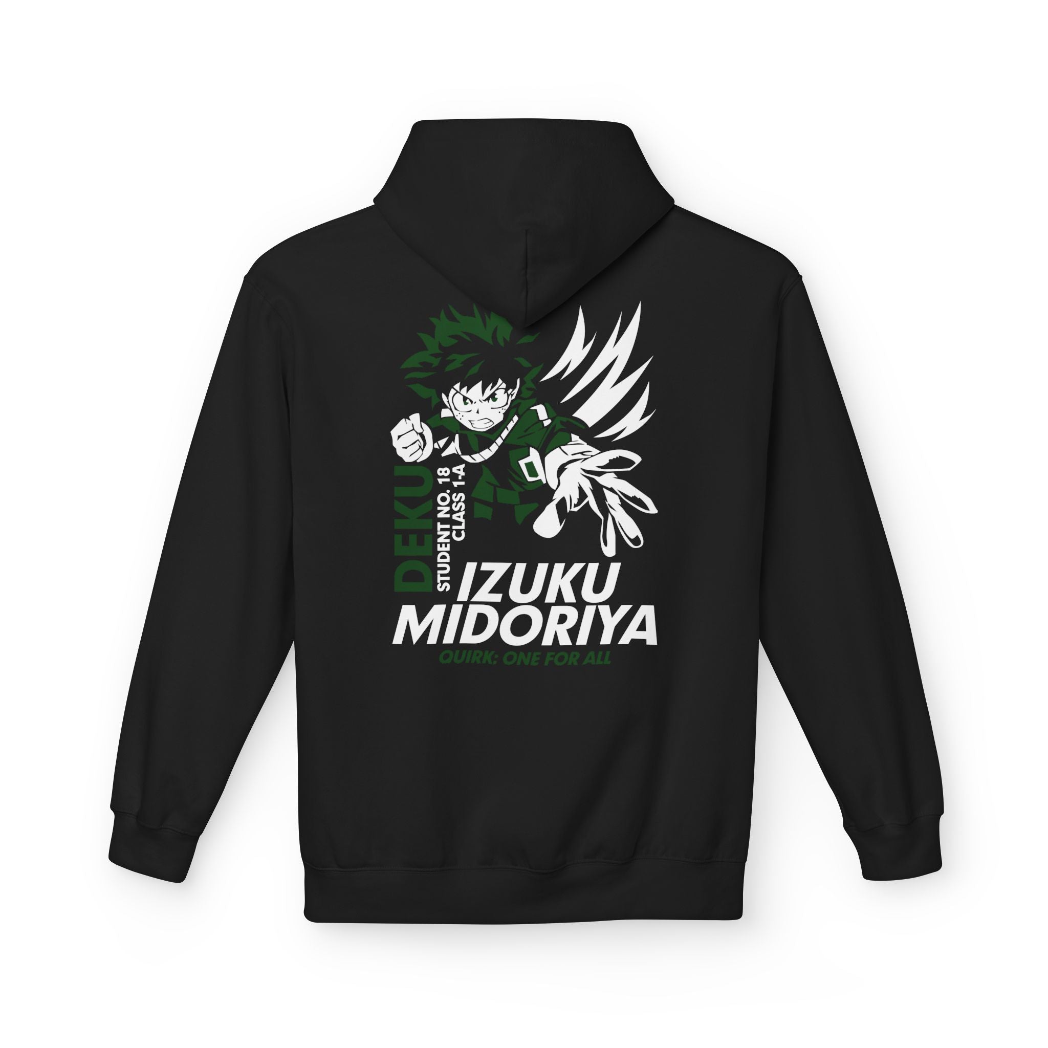 Izuku Midoriya "Deku" | My Hero Academia Streetwear Hoodie - Front View