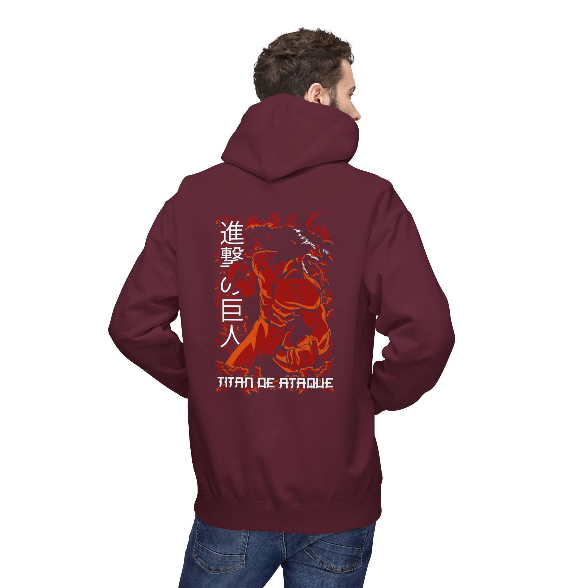 Titan de Attaque - Attack on Titan Maklenn Titan de Attaque - Attack on Titan Hoodie Maklenn www.maklenn.com India 39.87