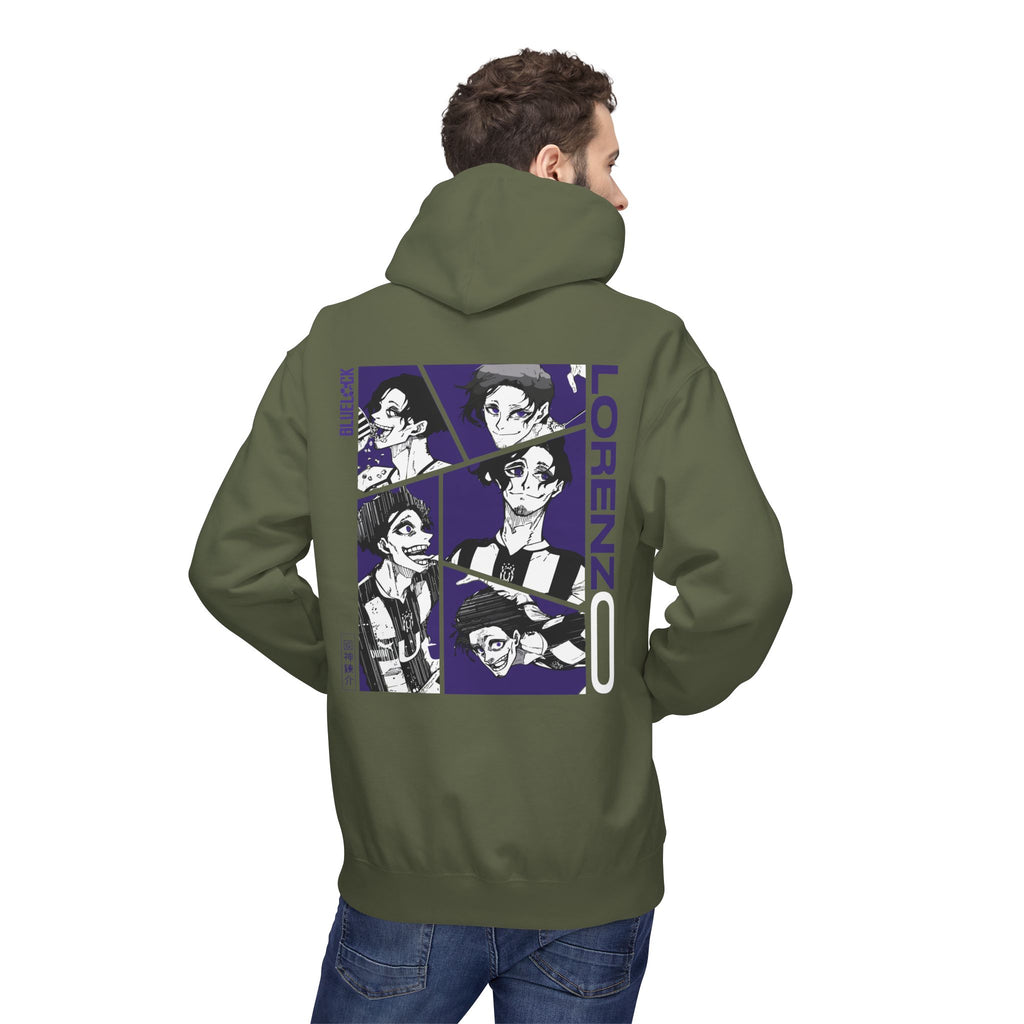 Lorenzo Blue Lock Hoodie "Maestro" | Blue Lock Streetwear Hoodie - Detail View 38