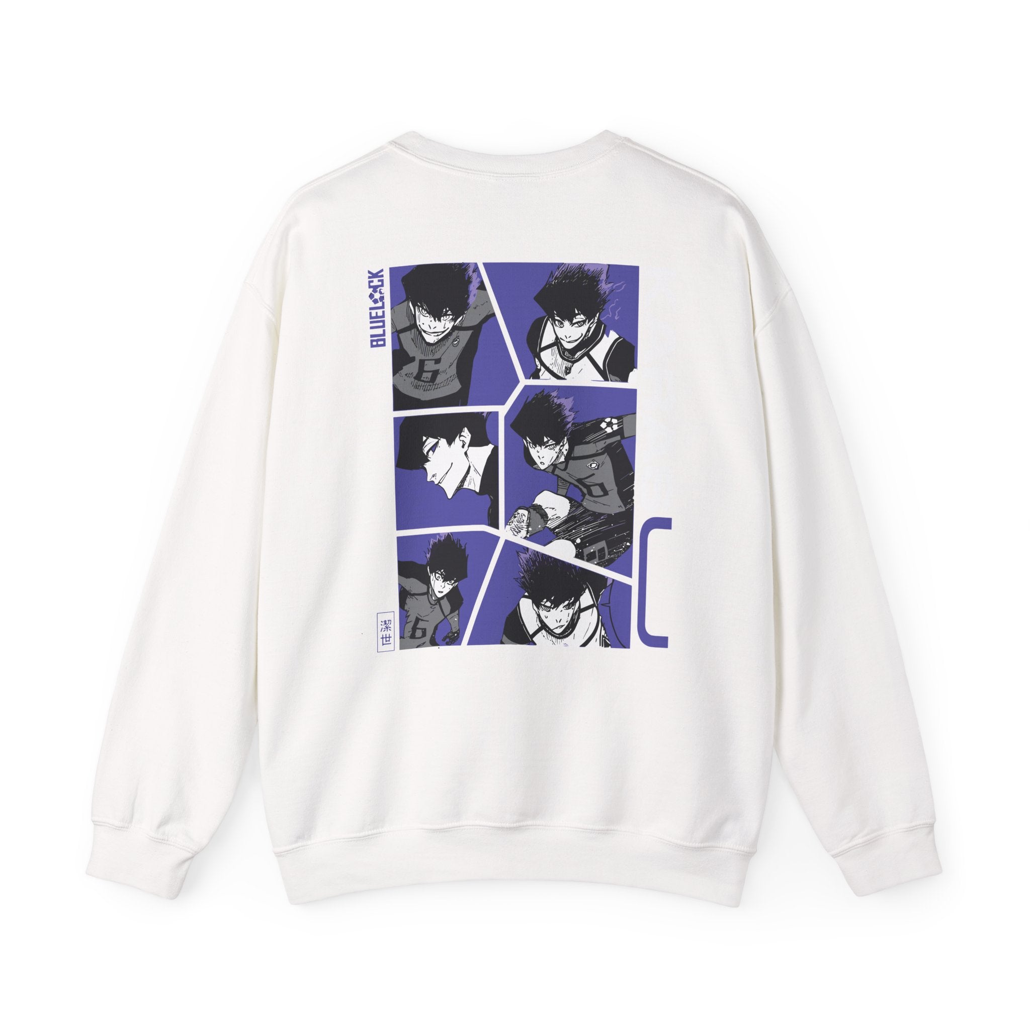 Karasu Blue Lock Heavyweight Tee "Shadow" | Blue Lock Anime Gr... - Back View
