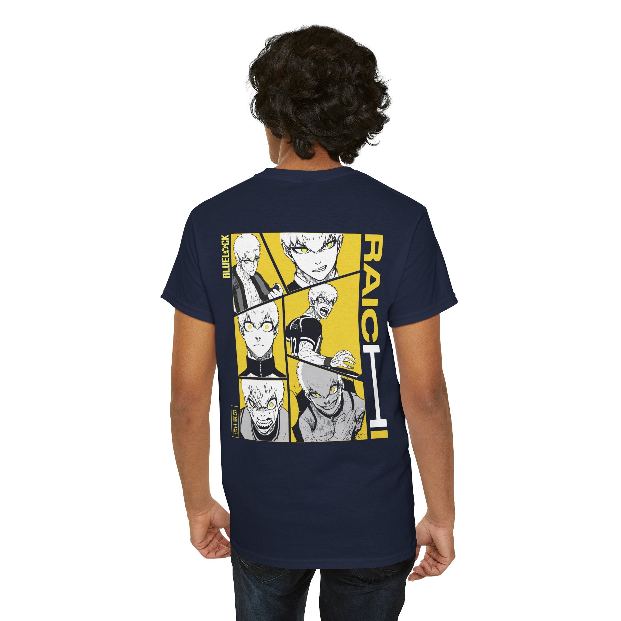 Raichi Blue Lock Heavyweight Tee "Heat" | Blue Lock Anime Grap... - Detail View 46