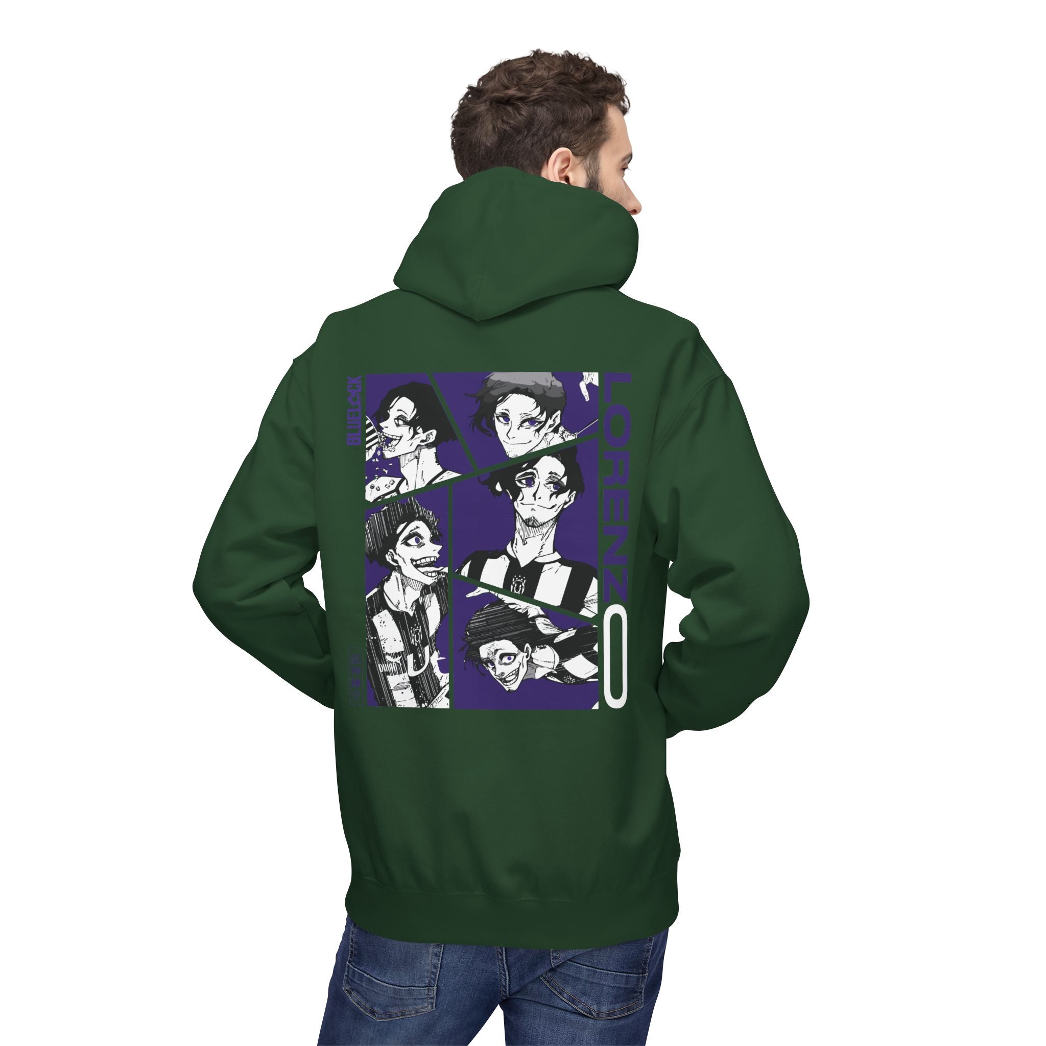 Lorenzo Blue Lock Hoodie "Maestro" | Blue Lock Streetwear Hoodie - Detail View 42