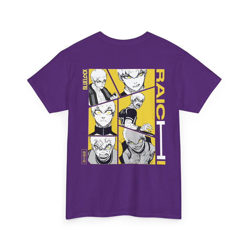 Raichi Blue Lock Heavyweight Tee "Heat" | Blue Lock Anime Grap... - Detail View 48