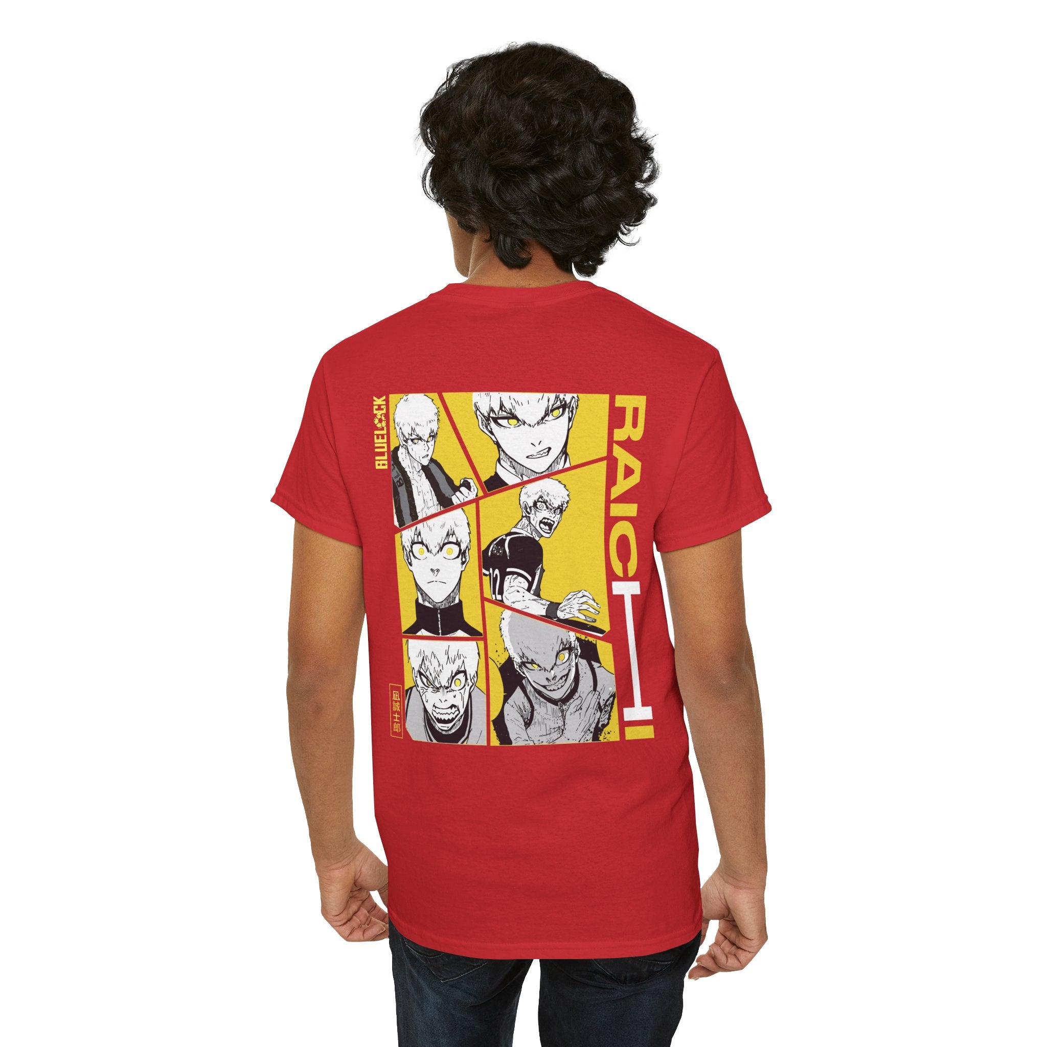 Raichi Blue Lock Heavyweight Tee "Heat" | Blue Lock Anime Grap... - Detail View 54