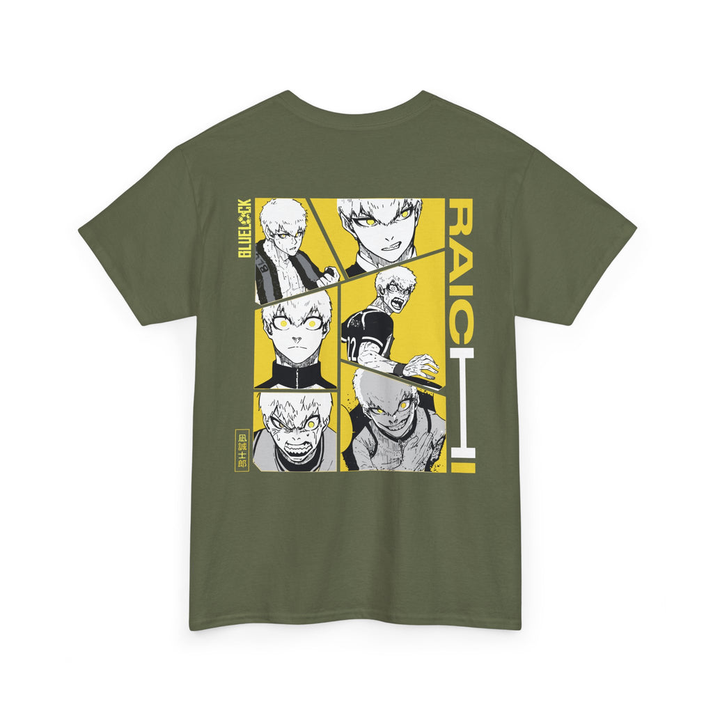 Raichi Blue Lock Heavyweight Tee "Heat" | Blue Lock Anime Grap... - Detail View 28