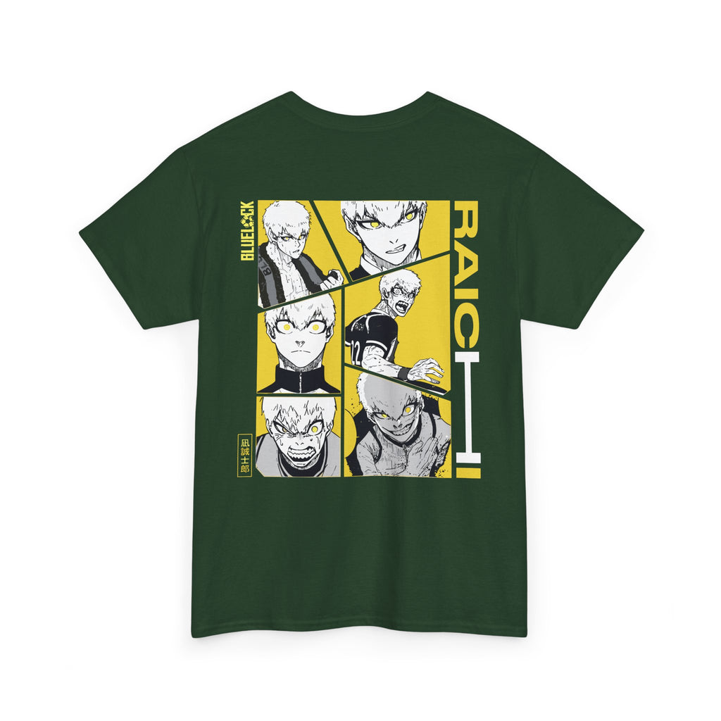 Raichi Blue Lock Heavyweight Tee "Heat" | Blue Lock Anime Grap... - Detail View 32