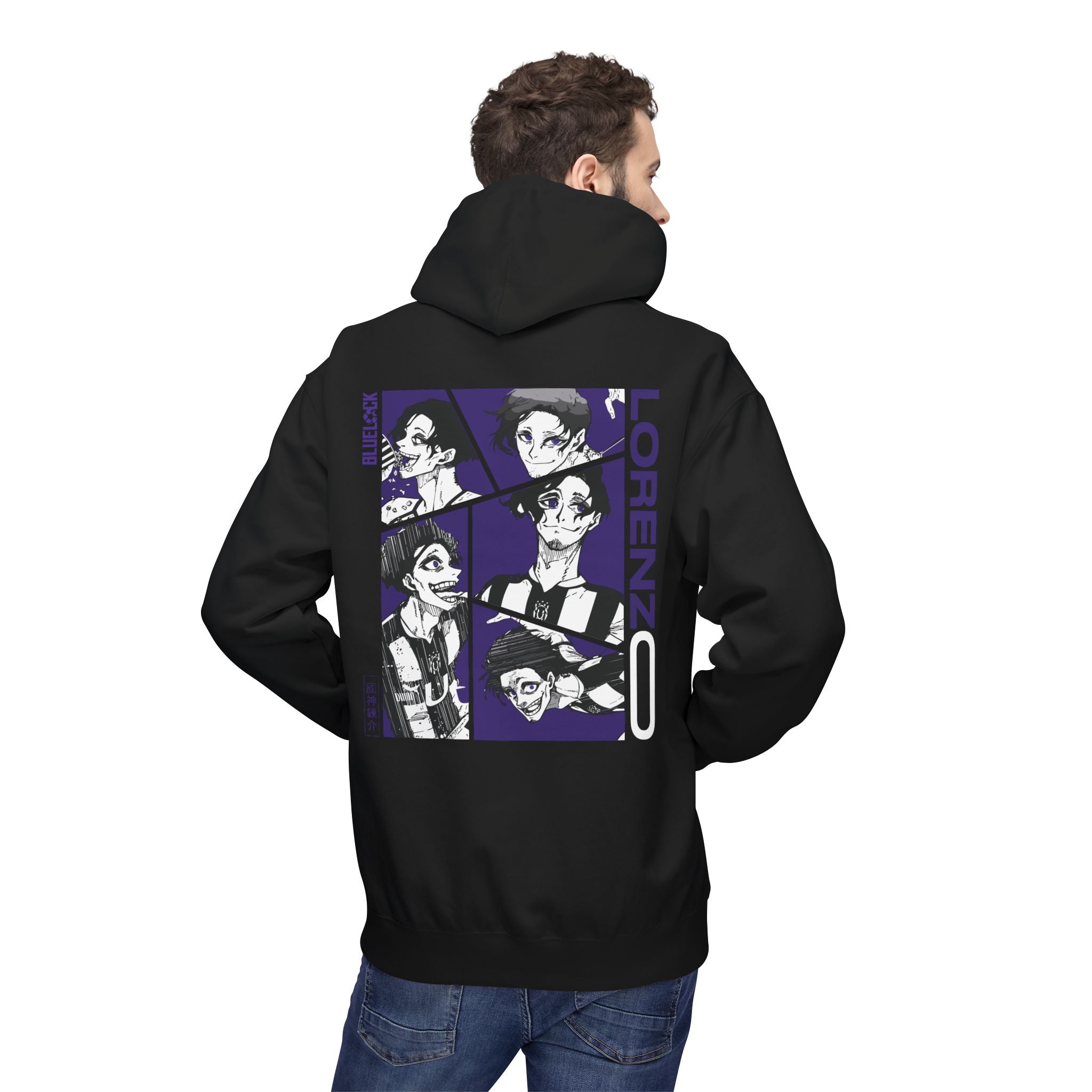 Lorenzo Blue Lock Hoodie "Maestro" | Blue Lock Streetwear Hoodie - Detail View 30