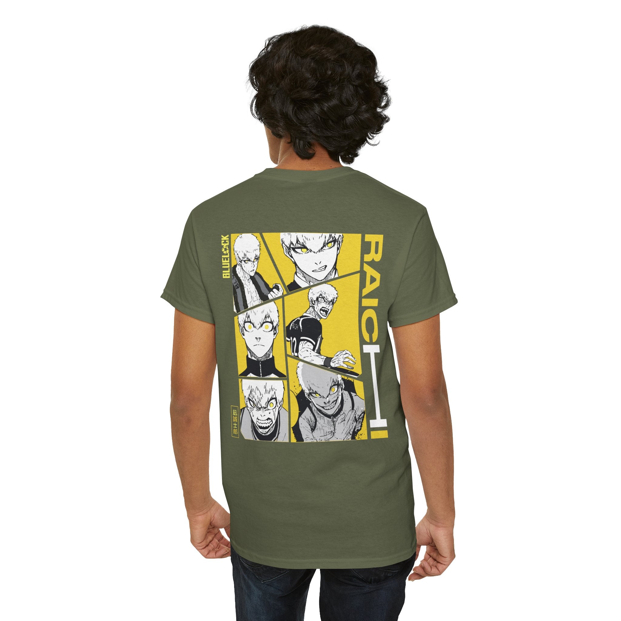 Raichi Blue Lock Heavyweight Tee "Heat" | Blue Lock Anime Grap... - Detail View 30