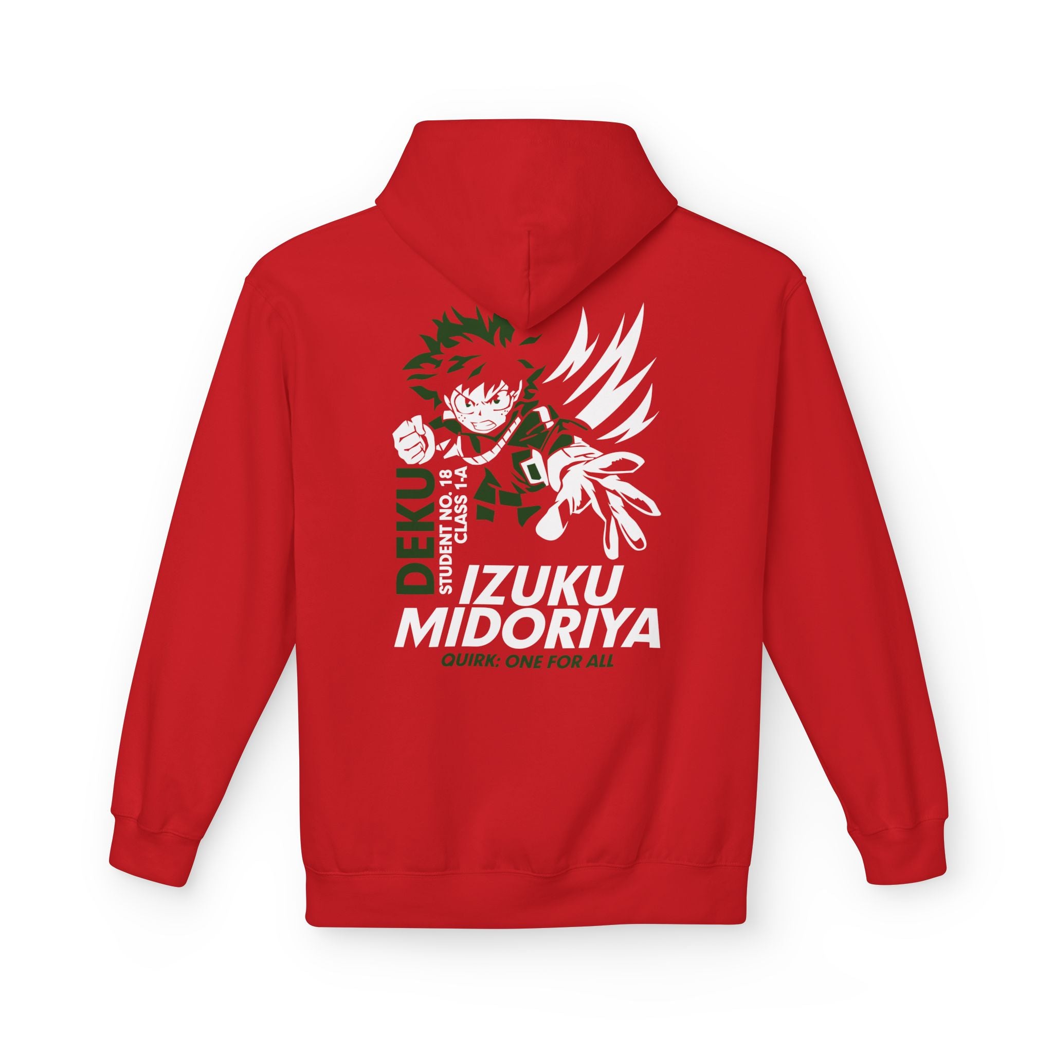 Izuku Midoriya "Deku" | My Hero Academia Streetwear Hoodie - Back View
