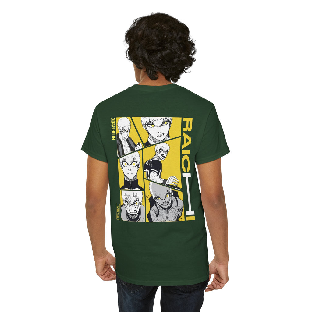 Raichi Blue Lock Heavyweight Tee "Heat" | Blue Lock Anime Grap... - Detail View 34