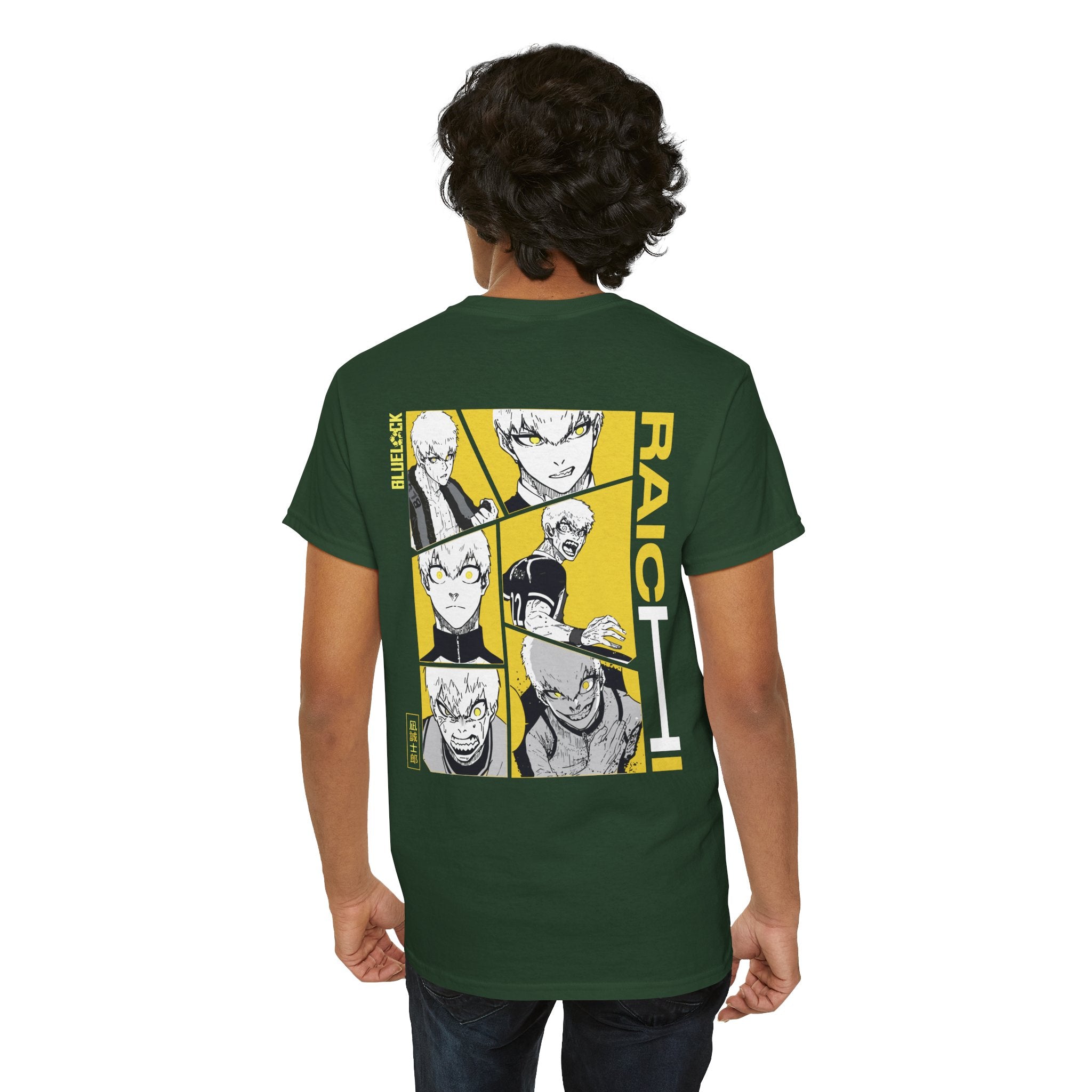 Raichi Blue Lock Heavyweight Tee "Heat" | Blue Lock Anime Grap... - Detail View 34