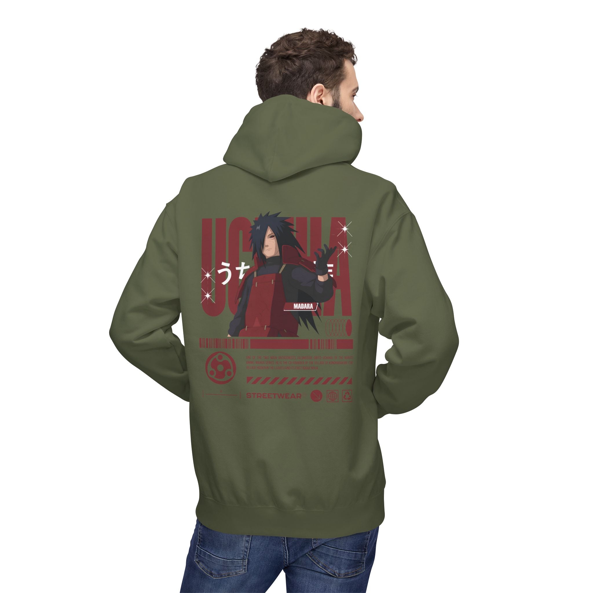Madara Uchiha "Ghost of the Uchiha" – Naruto Graphic Tee | Maklenn